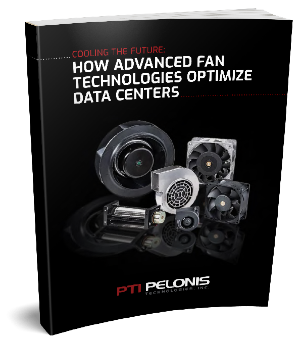 Collection of advanced Pelonis Technologies fan and blower solutions for optimizing data center thermal management and cooling